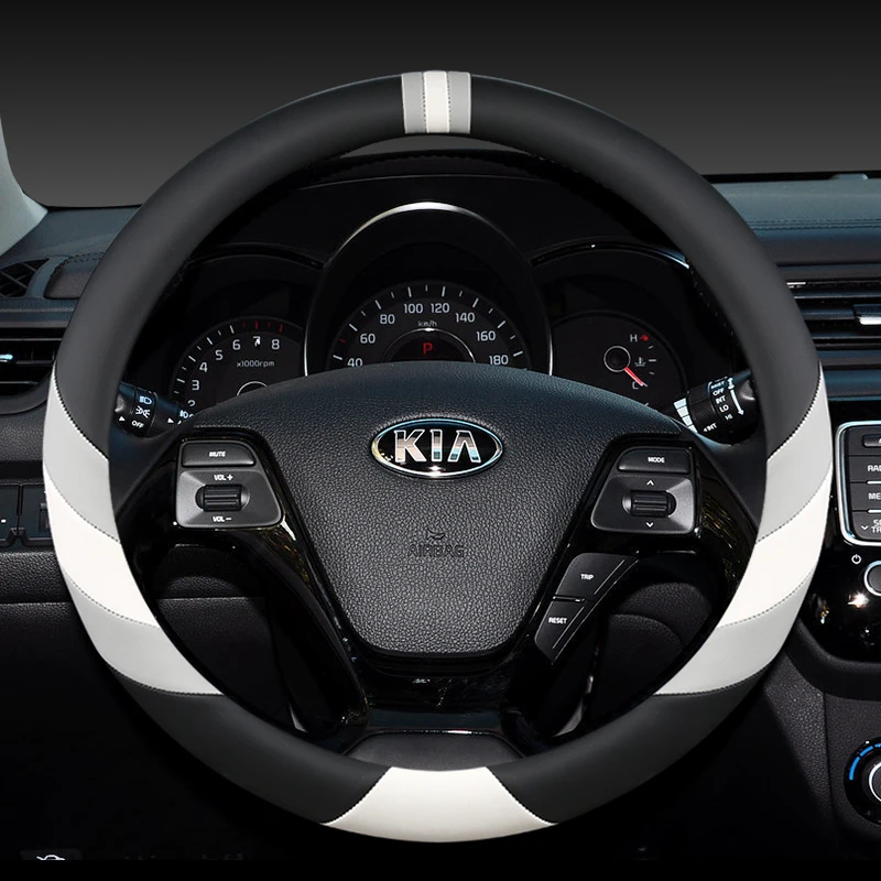 

Из искусственной кожи Автомобильные Чехлы На Руль 38 см для Kia Ceed Rio K2 K3 Sportage R Rio 2 3 4 X Line Kombi Sedan авто аксессуары