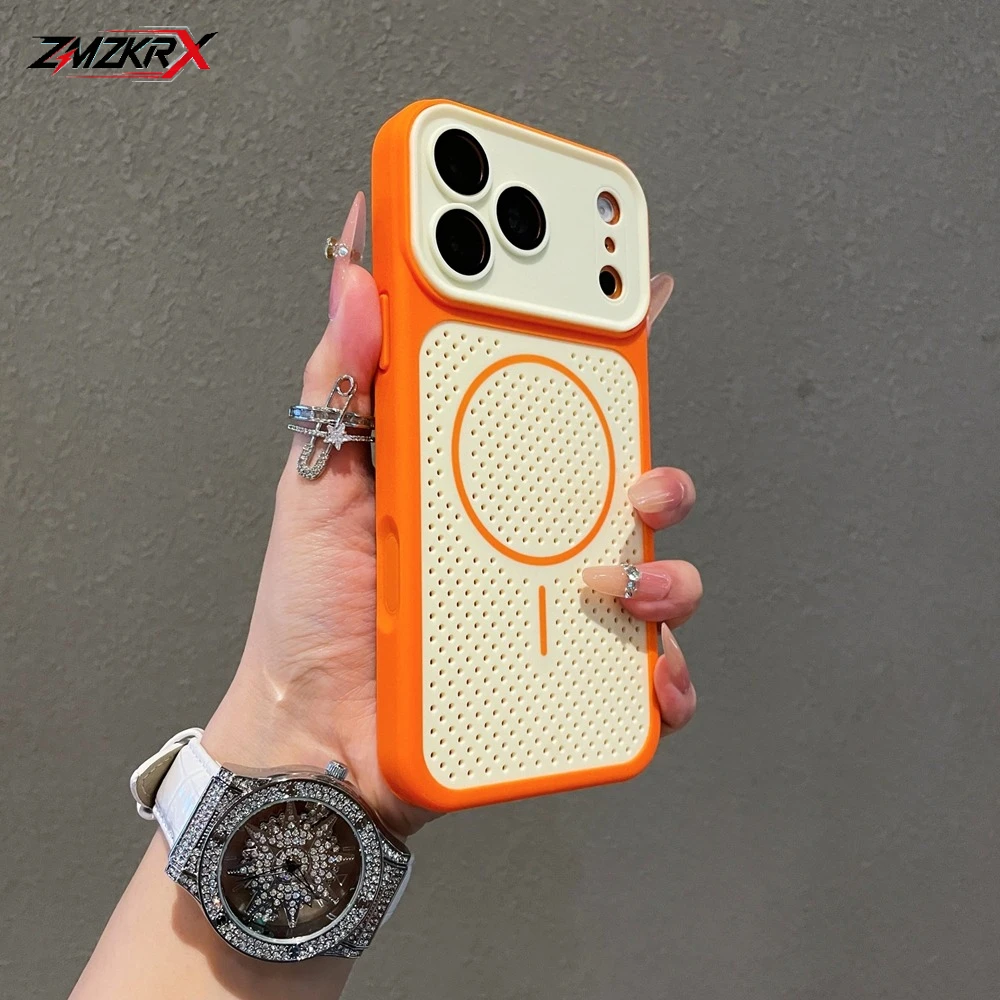 Breathable Grid Matte Magnetic Case with Cooling Heat Dissipation