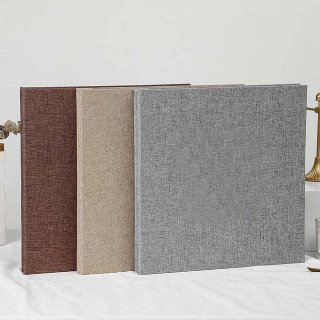 Linen Photo Album Self Adhesive for 4x6 5x7 8x10 Pictures