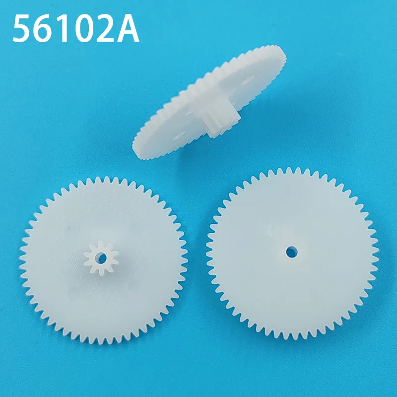 56102A 0.5M Gear Diameter 29mm 56T 10 Teeth Double-layer Plastic Gear Transmission Toy Aircraft Model Accessories