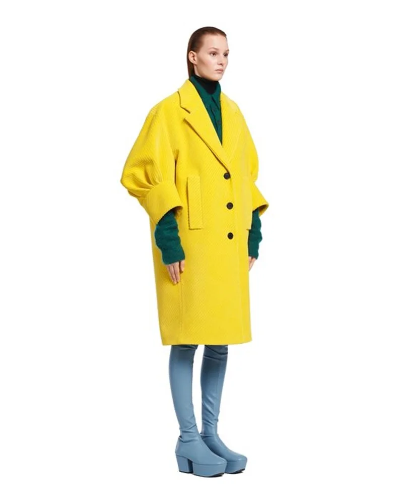 

Corduroy Winter Designer Women Suit Blazer Long Overcoat 3/4 Full Sleeves Formal Casual Trench Coat Jacket Custom Made
