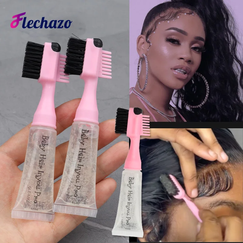 Baby Hair Edges Brush for Black Women 3 In 1 Baby Hair Inyou Pro Waterproof  Quick Edge Control Brush with Gel for Baby Hair