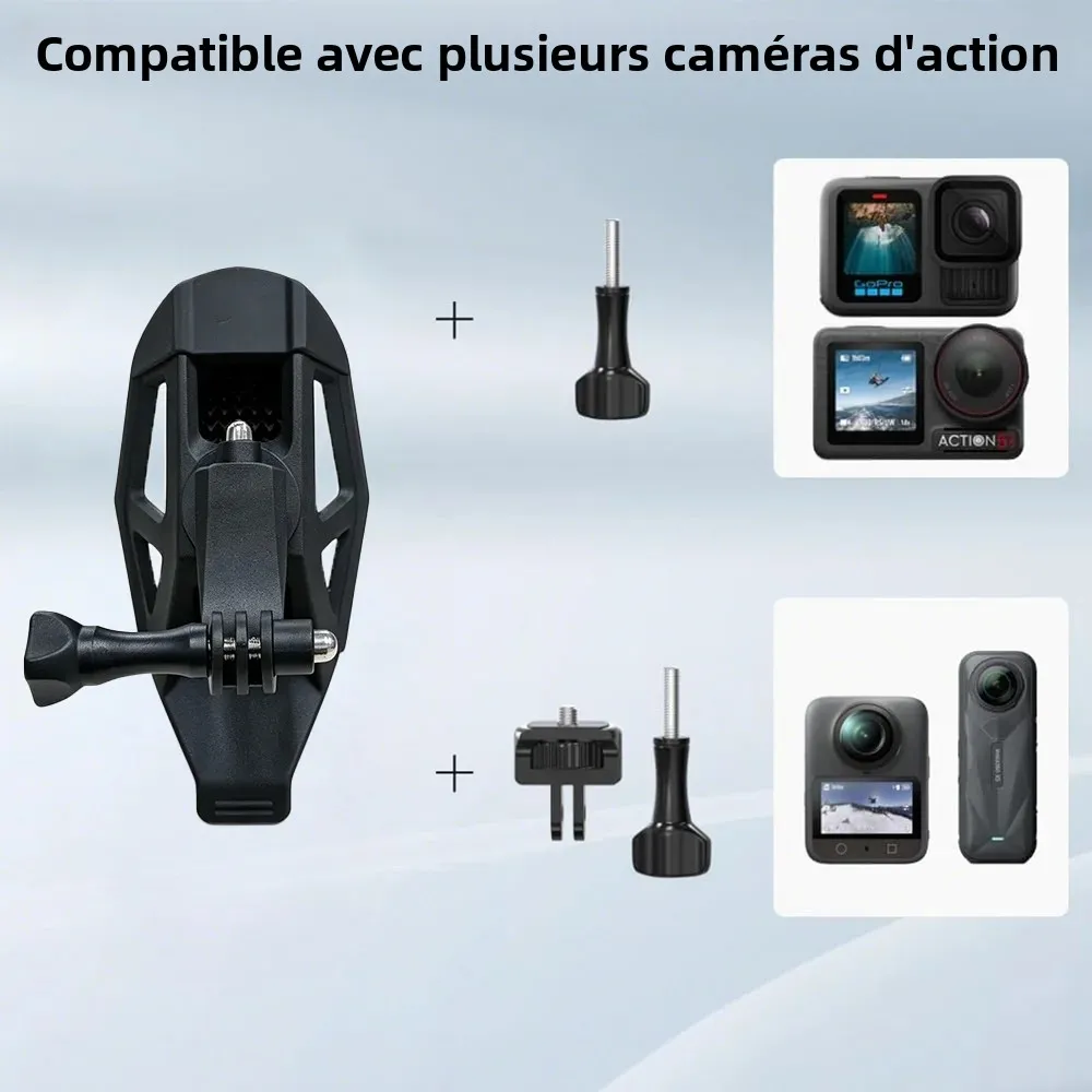 Support casque universel GoPro Osmo Insta360 - Fixation moto