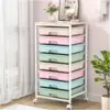 Rolling Storage Cart with Drawers,Utility Cart Drawers and Wooden Tabletop,Rolling Drawer Cart 2
