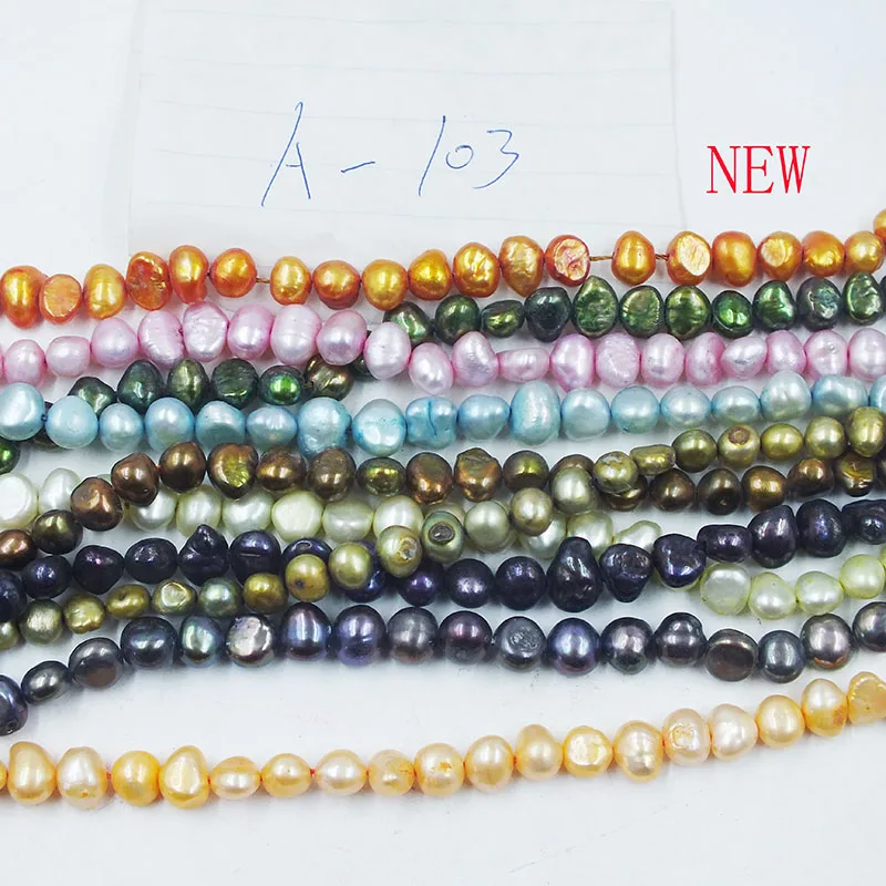 

The last 10 shares. 6MM mixed color. Natural baroque freshwater pearl beaded. DIY handmade necklace, bracelet, earrings 15"