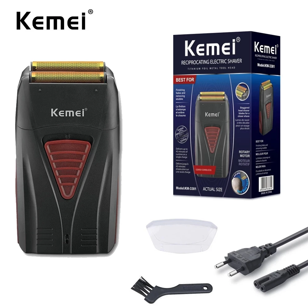 Kemei Electric Razor Baldheaded Cordless Rechargeable Professional