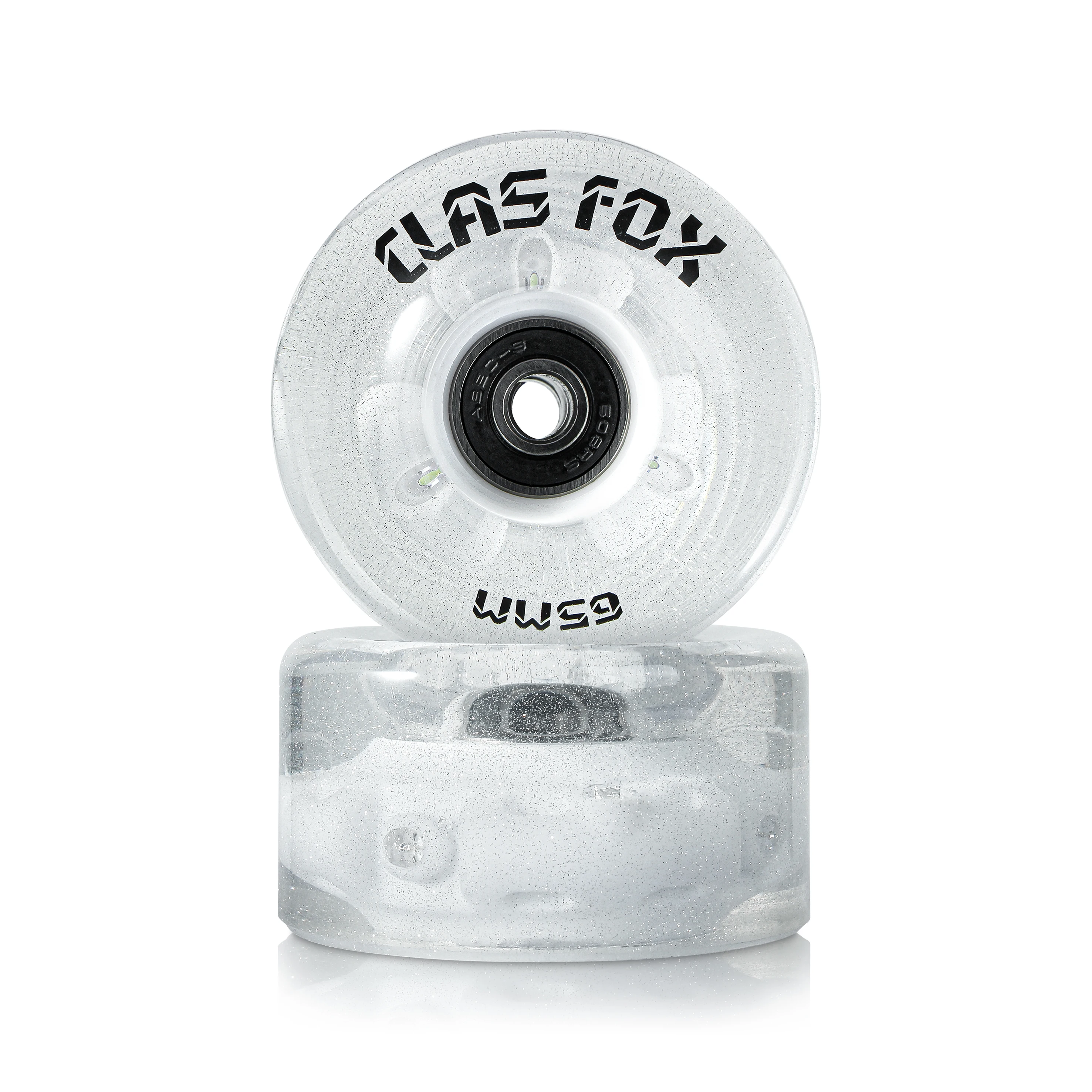 8개 65x35mm 라이트업 스케이트 휠 프리스타일 스케이트 휠 82A 부드러운 PU 소재로 부드러운 롤링과 쉬운 기동성 제공