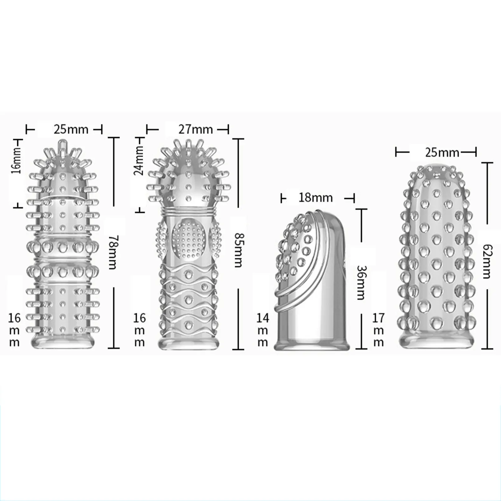 G-spot Clitoris Stimulation Adult Sex Toys Les Finger Condom Reusable Masturbation Sex Game Erotic Product Dotted Finger Sleeves sex toys