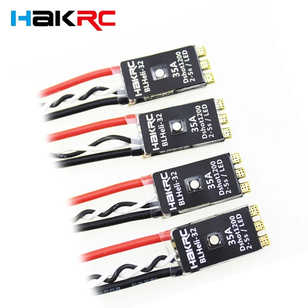 

HAKRC 35A BLHeli_32 Dshot1200 2-5S LIPO Brushless ESC Built-in LED for RC FPV Racing Drone