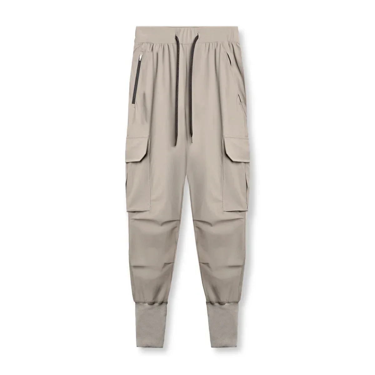 Ice Silk Loose Fit Long Pants Autumn Thin Style Cuffed Sports Trousers Multi Pocket Quick Dry Skateboard Long Pants