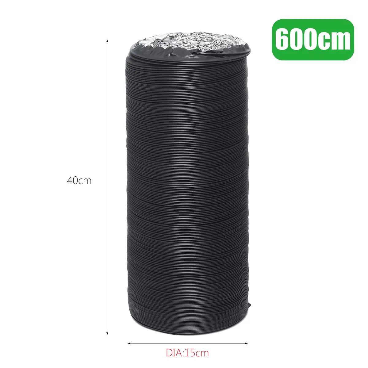 Flexible 6m double Aluminium Foil Ducting Hose 150mm for Inline Duct Fan Ventilator Ventilation Tube Air Exhaust Extractor aluminum foil ventilation pipe ventilation hose