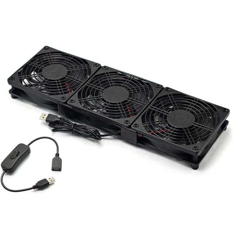 Cooling Fan 120mm USB with Stand for Routers Networks Servers Projects and Laptop Cooling
