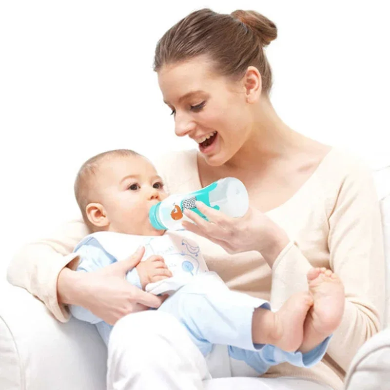 Baby Bottle with Gravity Ball Mark Mouth Handle Milk Bottles Newborn Pattern Random water bottle,milk bottle,feeding bottle