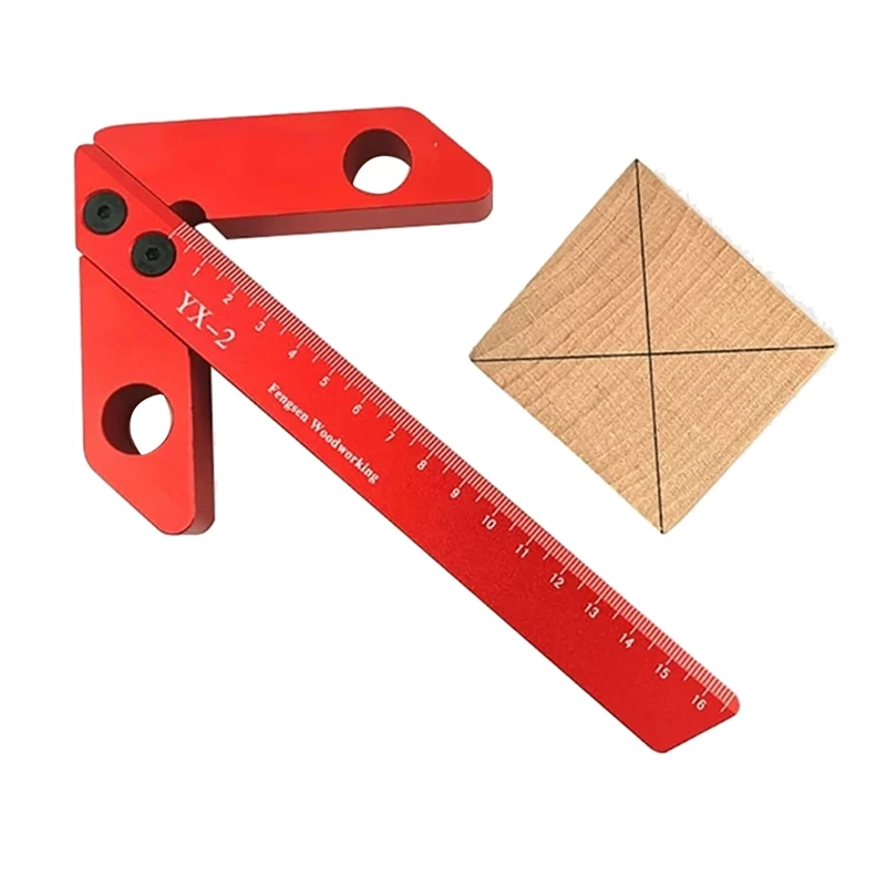 

Woodworking Center Scribing Tool 45° 90° Center Finder Right Angle Center Scale Center, Woodworking Measuring Tool