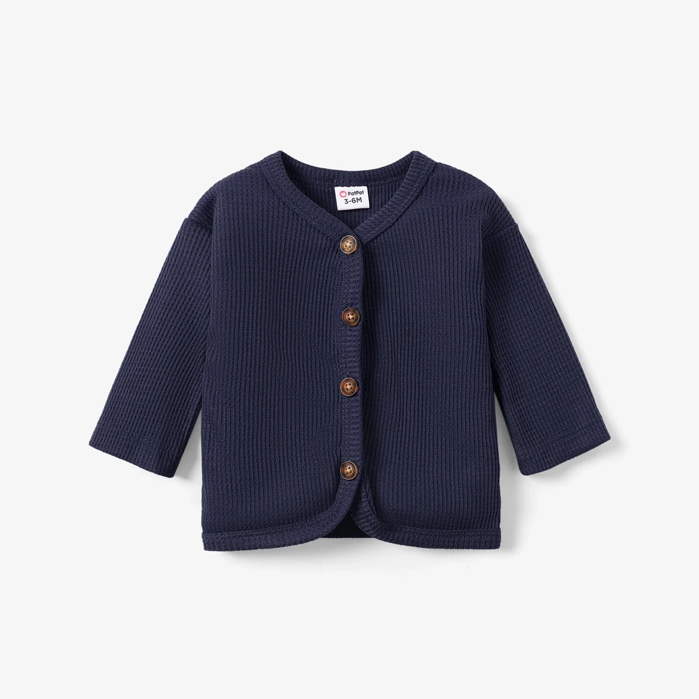 PatPat Baby Boy/Girl Casual Wafer Checkered Coat Jacket Casual/Outdoor Solid color Suitable for Autumn Season baby jacket baby coat children jacket