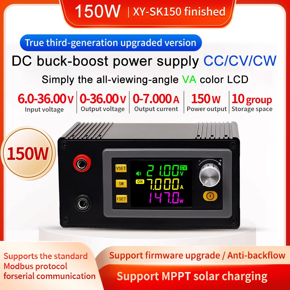 150W 120 W/7A 6A CNC DC Buck Boost Converter 0-36V ปรับห้องปฏิบัติการแหล่งจ่ายไฟแรงดันไฟฟ้าคงที่คงที่ Current 1