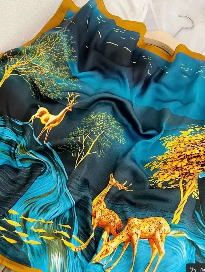 There is your square scarf 70*70 all the way