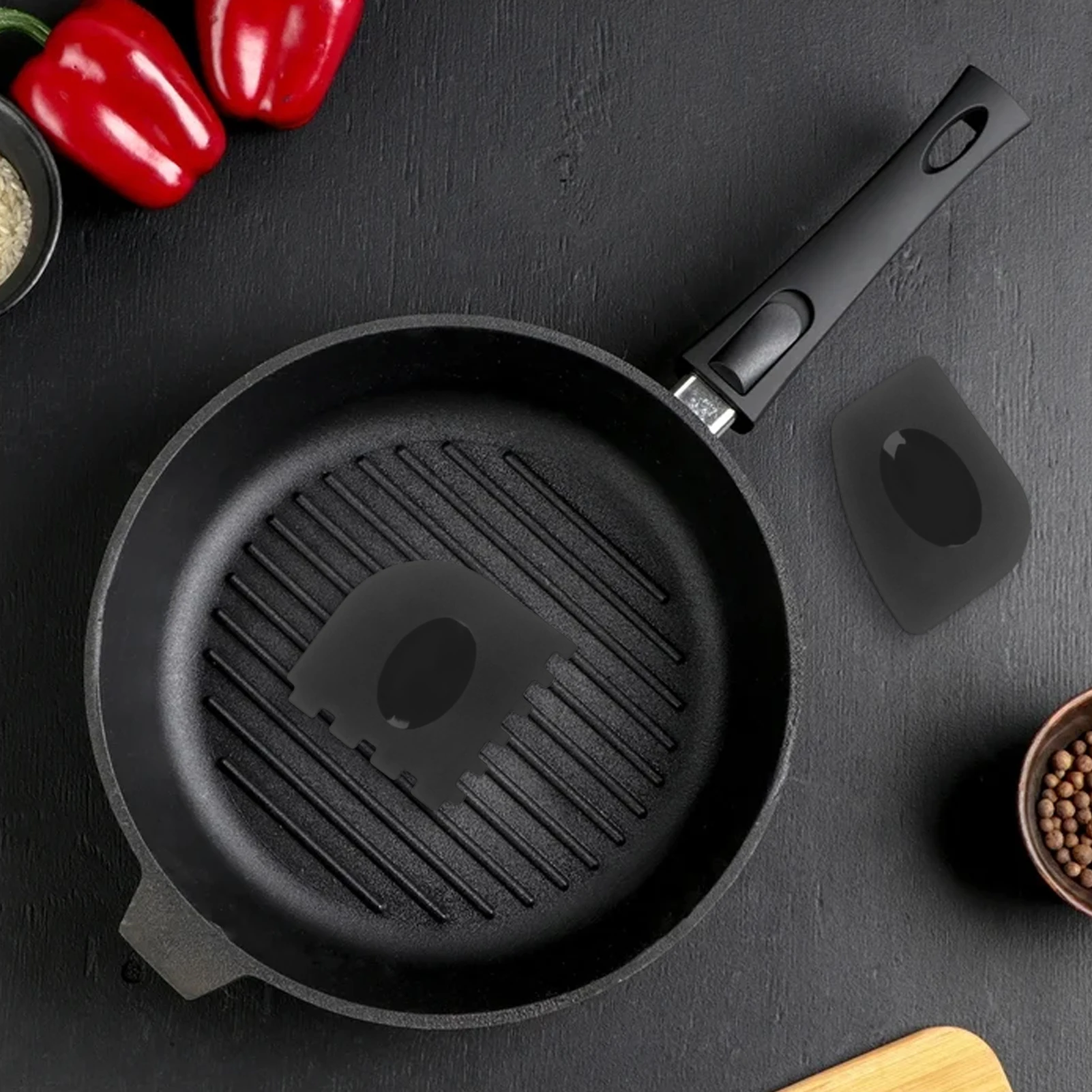 Grill Pan Scraper Tool 2Pcs Griddle Scraper Set Kitchen For Cleaning Cast Iron Skillet Frying Pans Griddles Serrated And