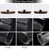 2/4pcs Qtip Holder Dispenser for Cotton Ball, Cotton Swab, Floss 10 oz, 12 oz Clear Storage Box Apothecary Jars with Bamboo Lids 5