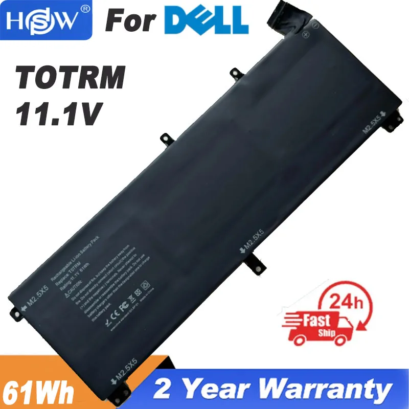 

T0TRM 11,1 В 61WH Аккумулятор для ноутбука Dell XPS 15 9530 Precision M3800 TOTRM H76MV 7D1WJ