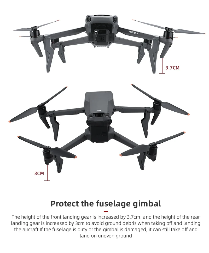 3.7CM 3CM Protect the fuselage gimbal . if the fuse