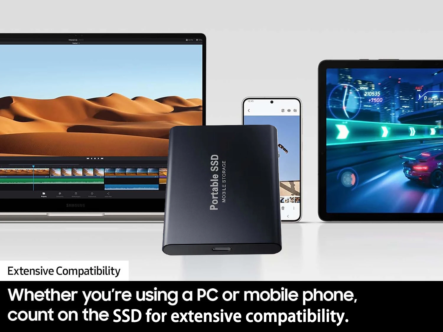 Anti-Shock Design SSD 2TB 4TBNew Portable External Hard Drive 16TB Mass Capacity Solid State Disk USB3.2 TYPE-C for Laptop PC