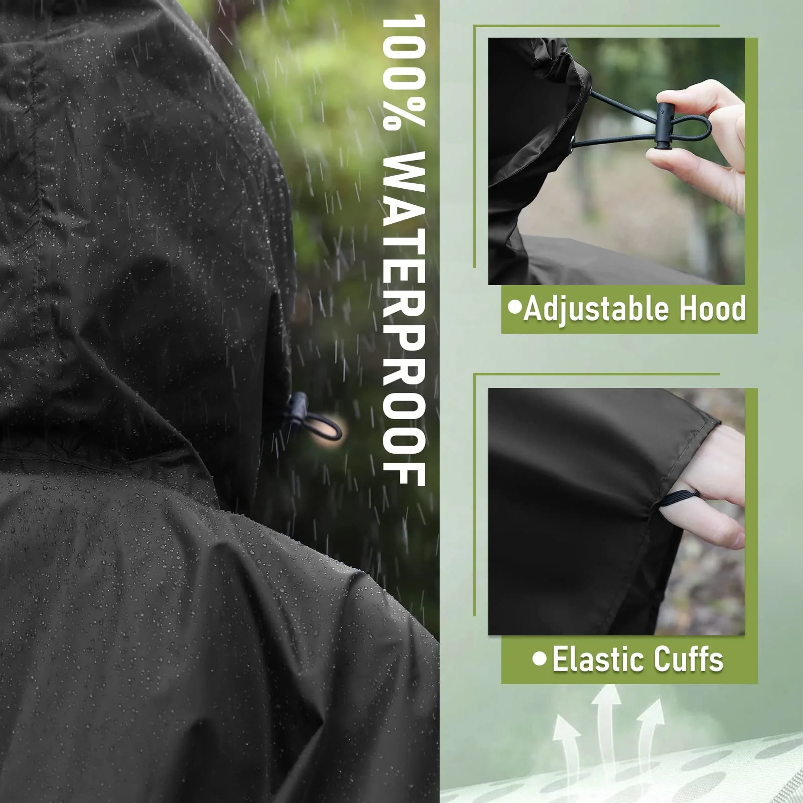 Women's Lightweight Breathable Waterproof Poncho
