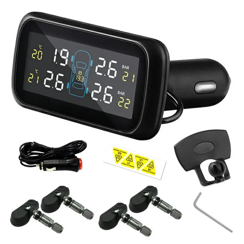 

Система контроля давления в шинах TPMS, легкая установка, датчик давления в шинах в режиме реального времени, датчик давления и температуры в шинах