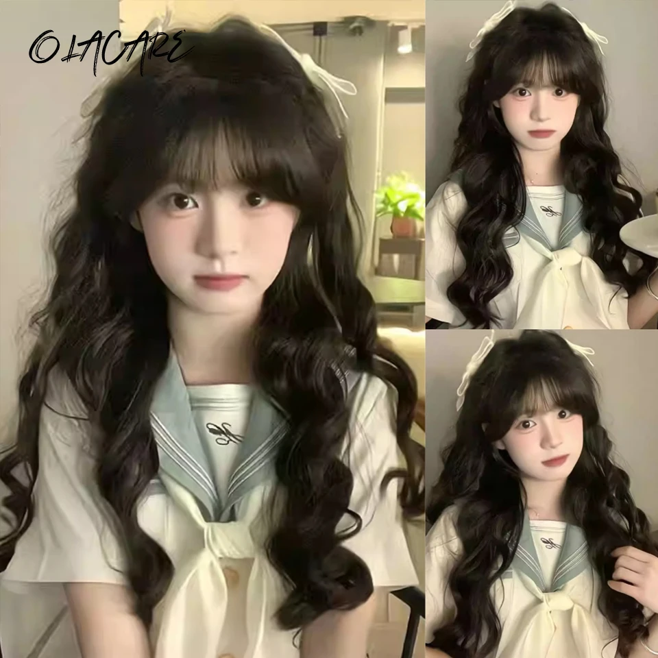Brown Synthetic Long Deep Wave Wig For Women
