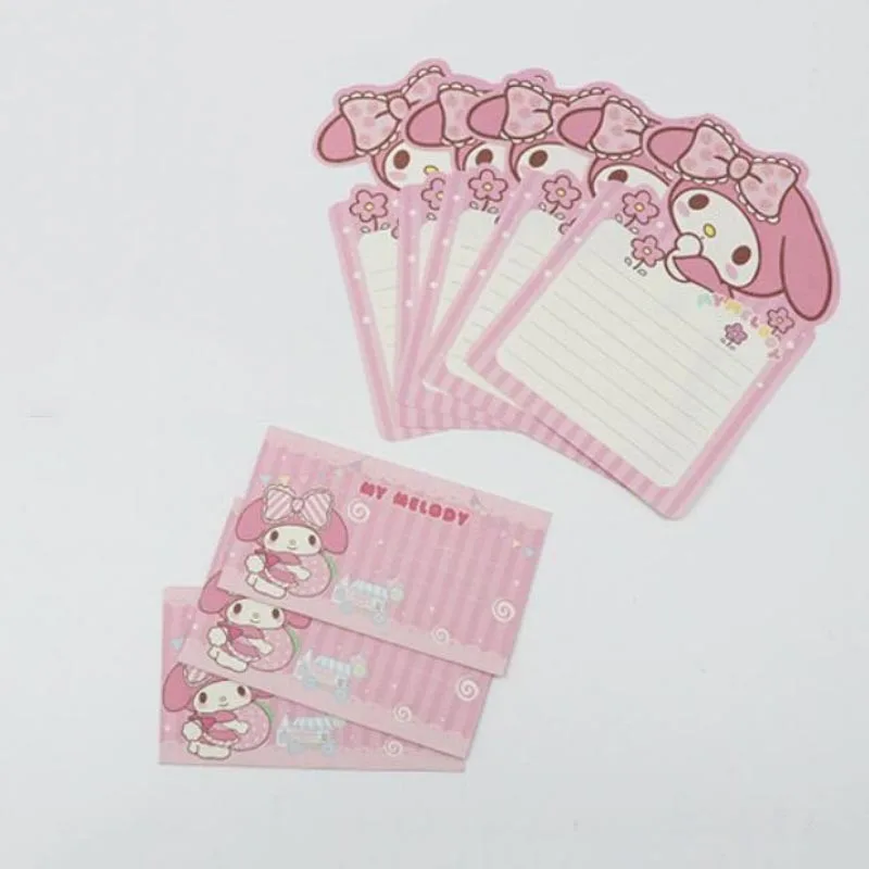 Kraft Paper Envelopes Gift Card Envelopes Sanrio Melody Envelope Set Cute Festival Message Greeting Card Memo Pad School Supplies Kids Gift kraft paper envelopes gift card envelopes