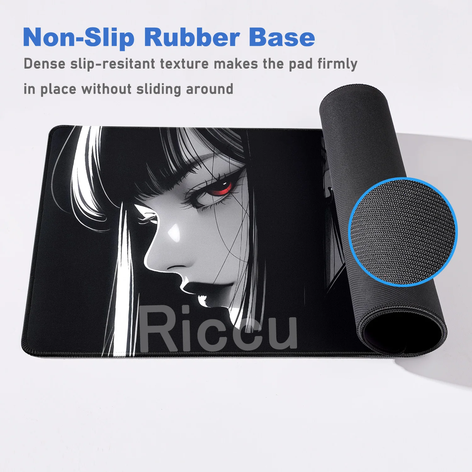Anime Girls Samurai Oni Mask Mousepad Large Computer Gaming Accessories 400x900mm Gamer Professional Premium Mouse Mat Desk Mats - 5