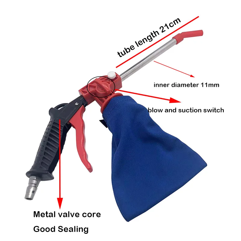 

Air Vacuum Blow Gun - Dual-Use Vacuum and Blowing Tool for Industrial Dust Removal, Sewing Machine Cleaning and More