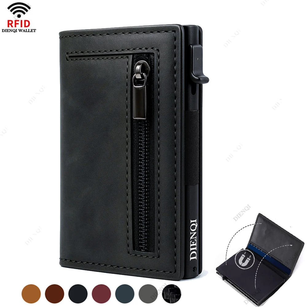 Luxury RFID Blocking Aluminium Wallet - Slim Minimalist Card Holder for Men