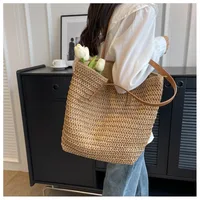 Sac à main à bandoulière tissé à la main pour femmes, style bohème, mode d'été 2021, fourre-tout de plage en paille, sac de voyage, sacs de Shopping tissés 2