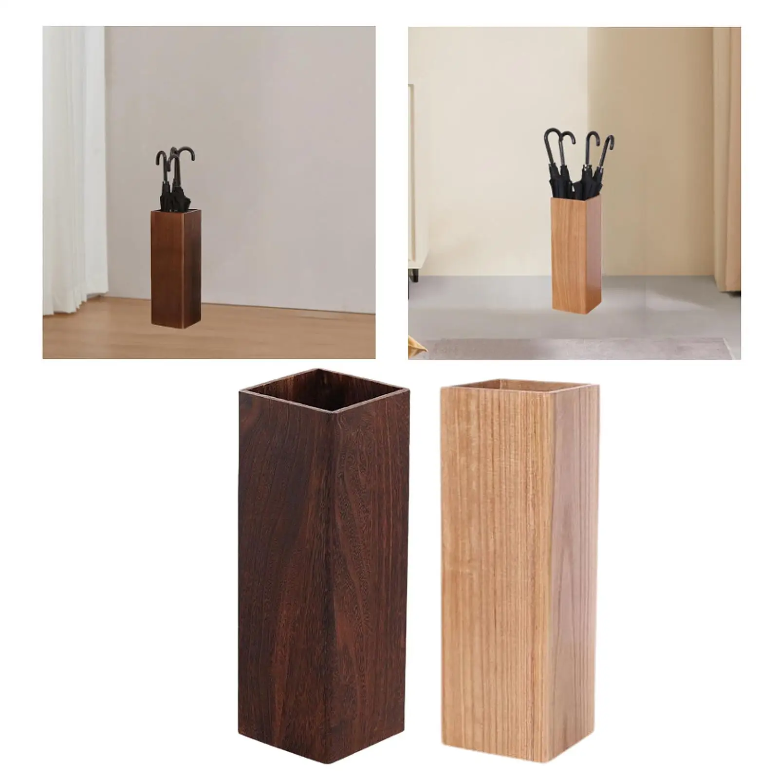 Umbrella Storage Container Wooden Holder for Home and Commercial