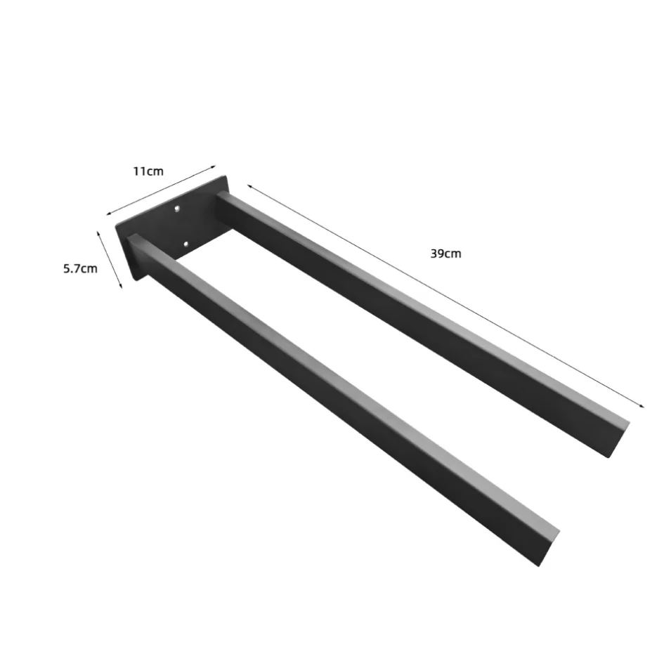 Non-drilled towel rack 304 stainless steel bathroom towel rack self-adhesive bar wall mount