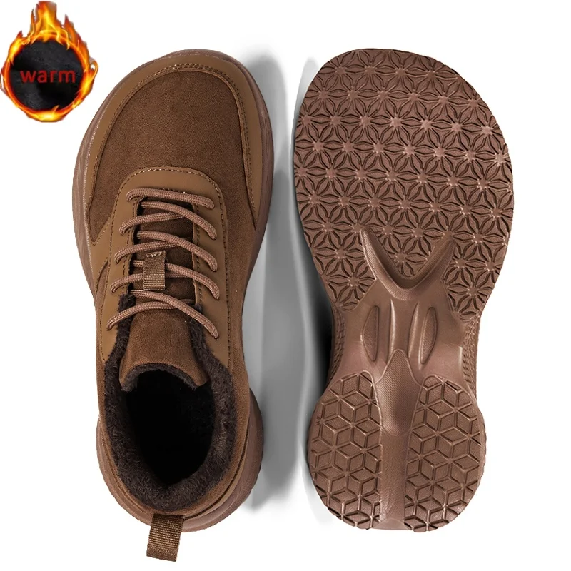 Winter Wide Head Men's sneakers Unisex Barefoot Comfortable Big Size warm Casual Shoes Non-slip Hiking Shoes Minimalist