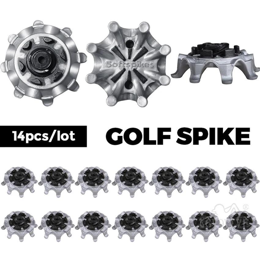Golf Shoe Spikes Replacements Outdoor Training Parts Golf Shoe Spikes Stinger Screw Easy Install Cleats 14pcs golf shoe spikes