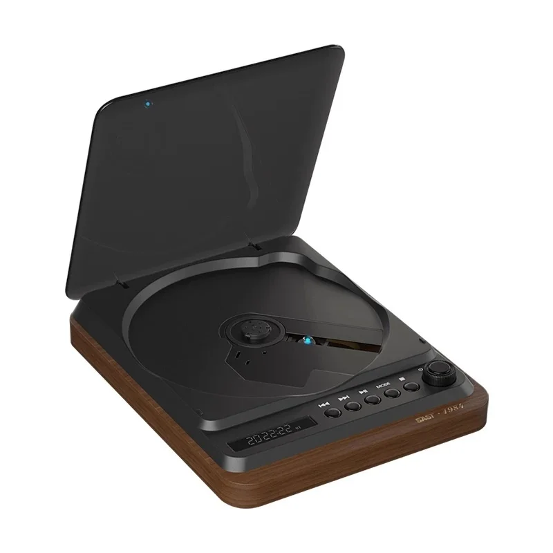 하이엔드 목재 CD 플레이어, 고화질, 무손실 휴대용 CD 플레이어, 무선 블루투스 충전, HIFI 음악 플레이어