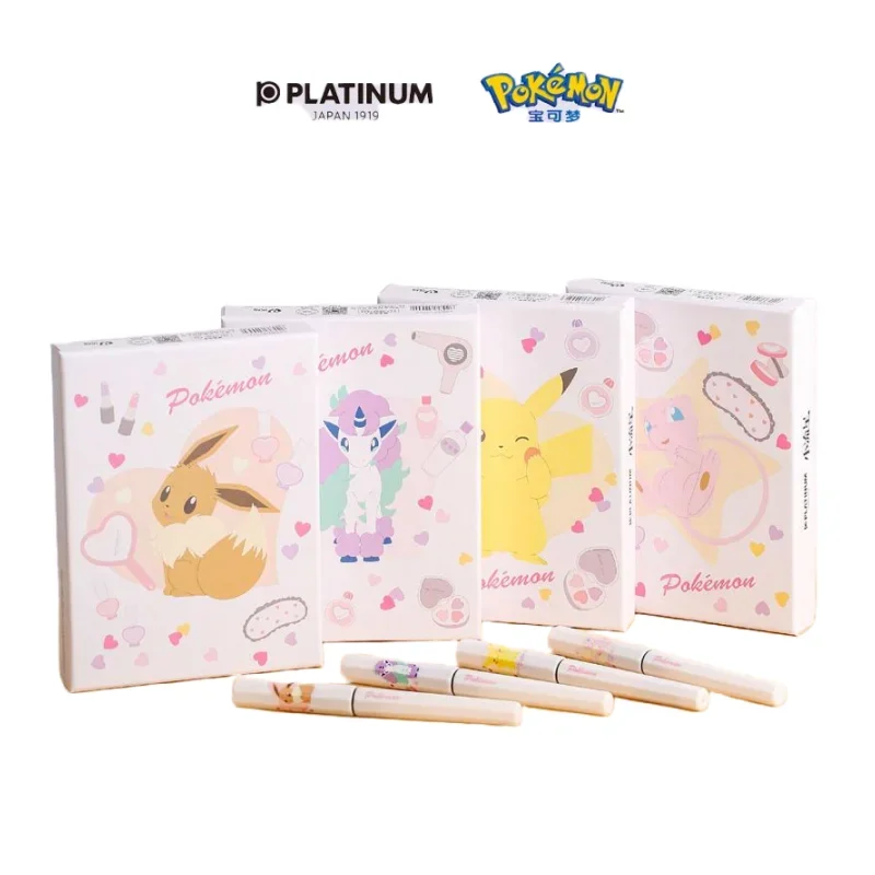 Pokemon Explosive Co-Branded Platinum Little Meteor, Cartoon Genuine Stilografica Pen, Studente, Cancelleria, Ufficio, Alto Valore, Regalo