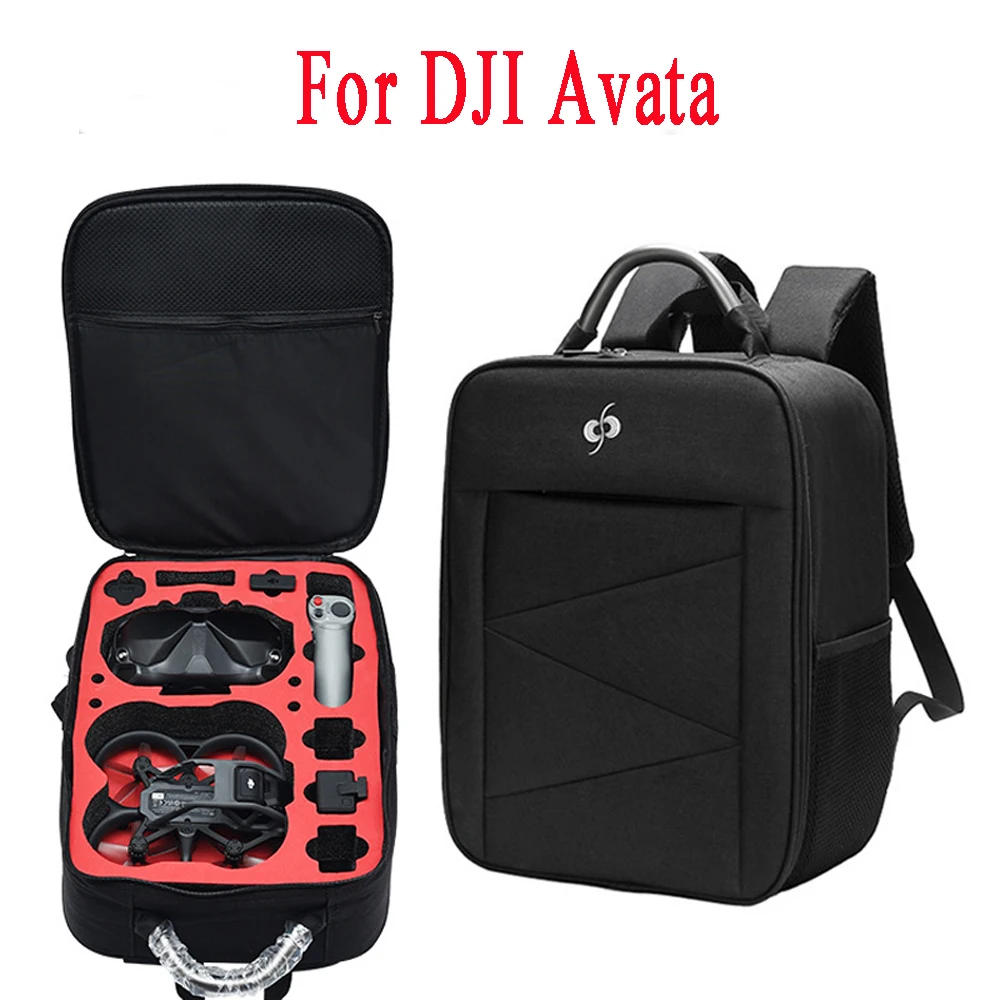 Bag For DJI Avata Drone Storage Bags Black Double Shoulder Backpack Flying Glasses Waterproof