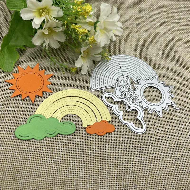 KSCRAFT Rainbow Shaker Bag Topper Metal Cutting Dies Stencils for DIY  Scrapbooking/Photo Album Decorative Embossing DIY Paper Cards