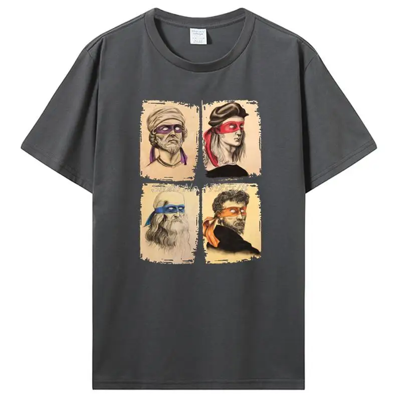 Men's Mutant Turtle Graphic Tee - Humorous Cotton Short Sleeve T-Shirt