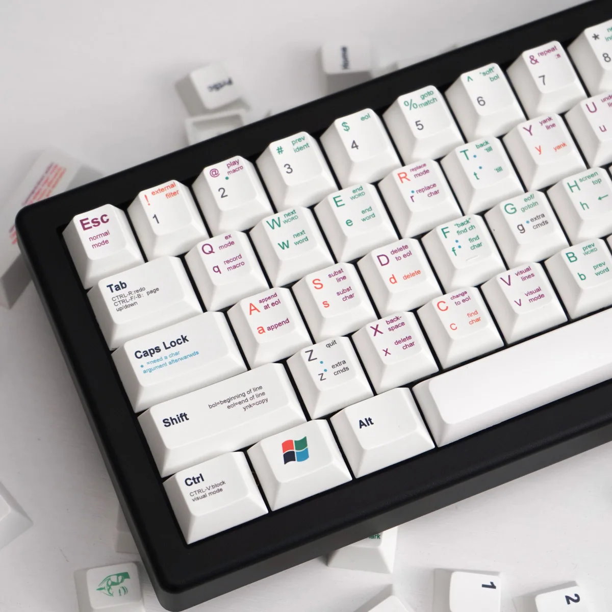 Teclado Mecânico Teclas Caps Calor Sublimado Cereja Perfil para 64 68 75 98 108 Keycaps Teclado 139 Teclas Pbt Branco Branco