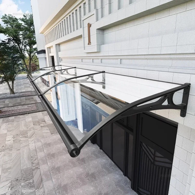 Light Luxury Smooth Awning for Restaurant Modern Metal Sunshade Awnings Small Commercial Awnings for Air Conditioning Host