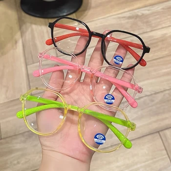 Blue Light Blocking Glasses for Kids Computer Glasses Silicone Frame Clear Lens Girl Boy Video Gaming Children Safety Eyewear