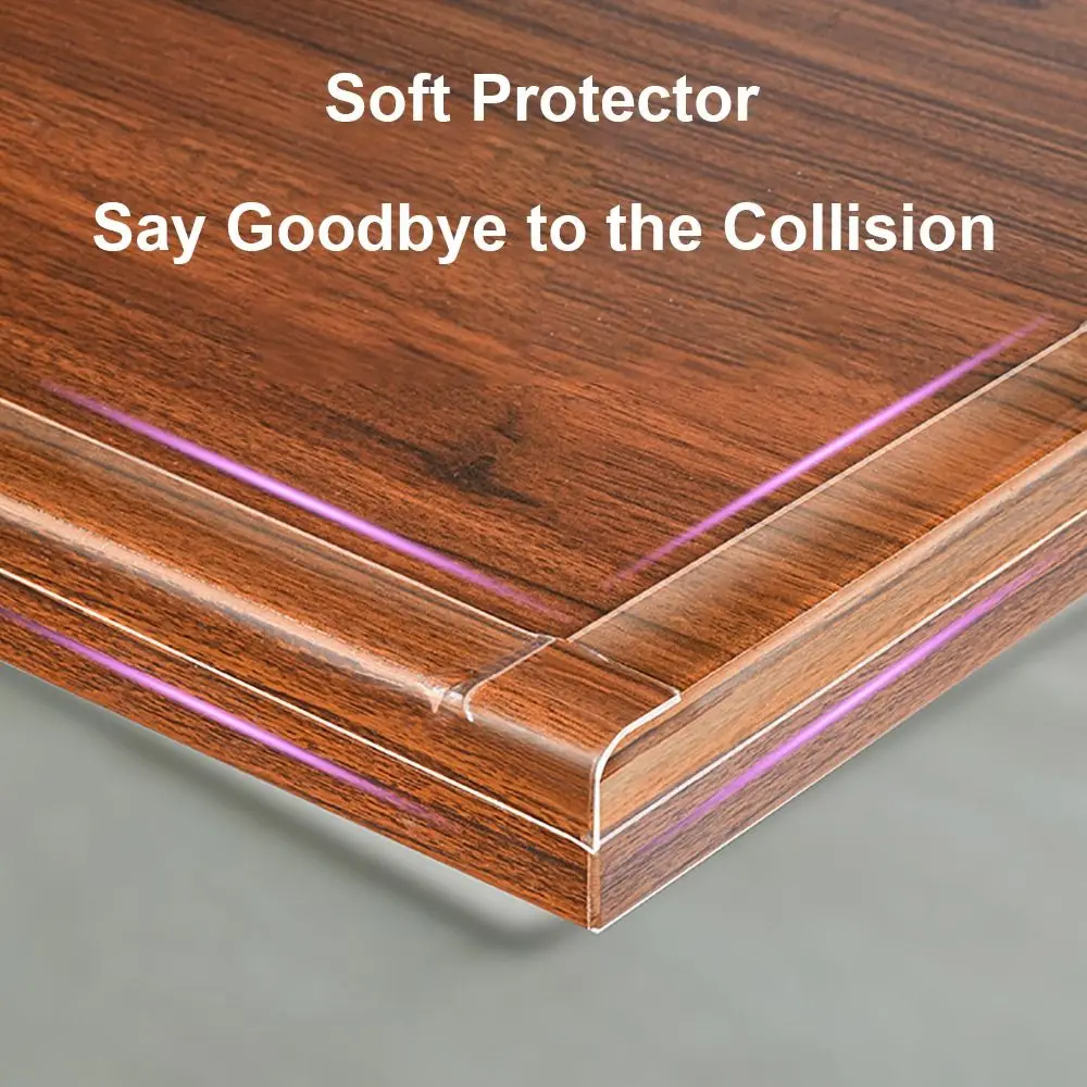 Collision Proof Table Edge Guard Tape Transparent Self Adhesive Protective Strip Safety Soft Furniture Corner Bumper