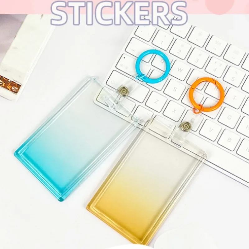 Transparent Photocard Holder Card Protective Case Name Badges Card Sleeve Waterproof Students Meal Bus Cover Keychain card holder photo card holder card protector