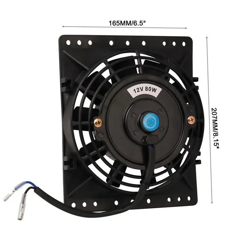 Electric Radiator Fan 6 Inch Electric Radiator Cooling Fan Assembly Kit 12V 80W 650CFM Cooling