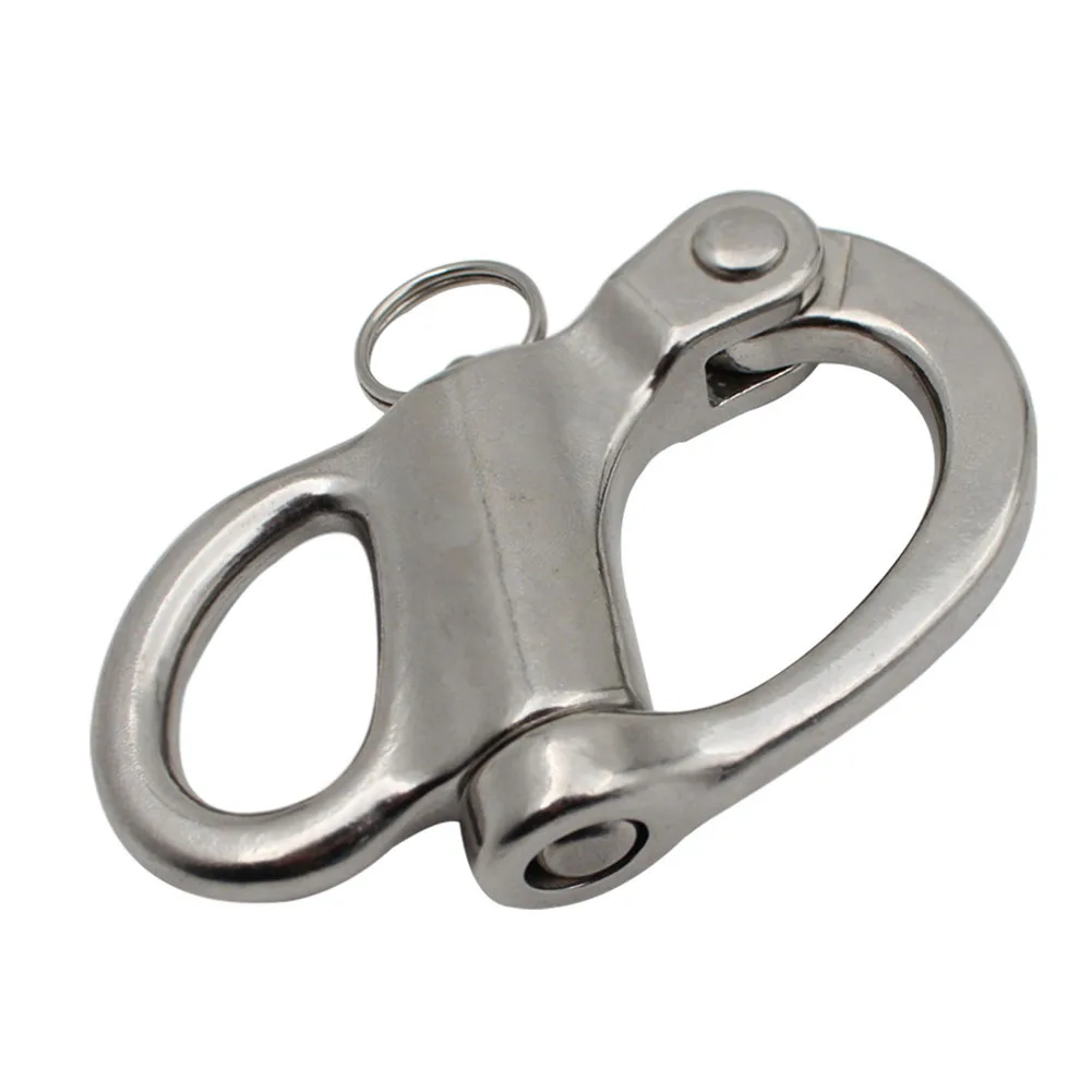 Car Parts Shackle Fittings Hook Marine Quick Release Replacement Silver Snap 316 Stainless Steel Swivel 52mm New Marine Hardware 10 30 100 pieces new rainbow trigger snap hook metal swivel clasp lobster claws swivel hooks hardware hook clasp